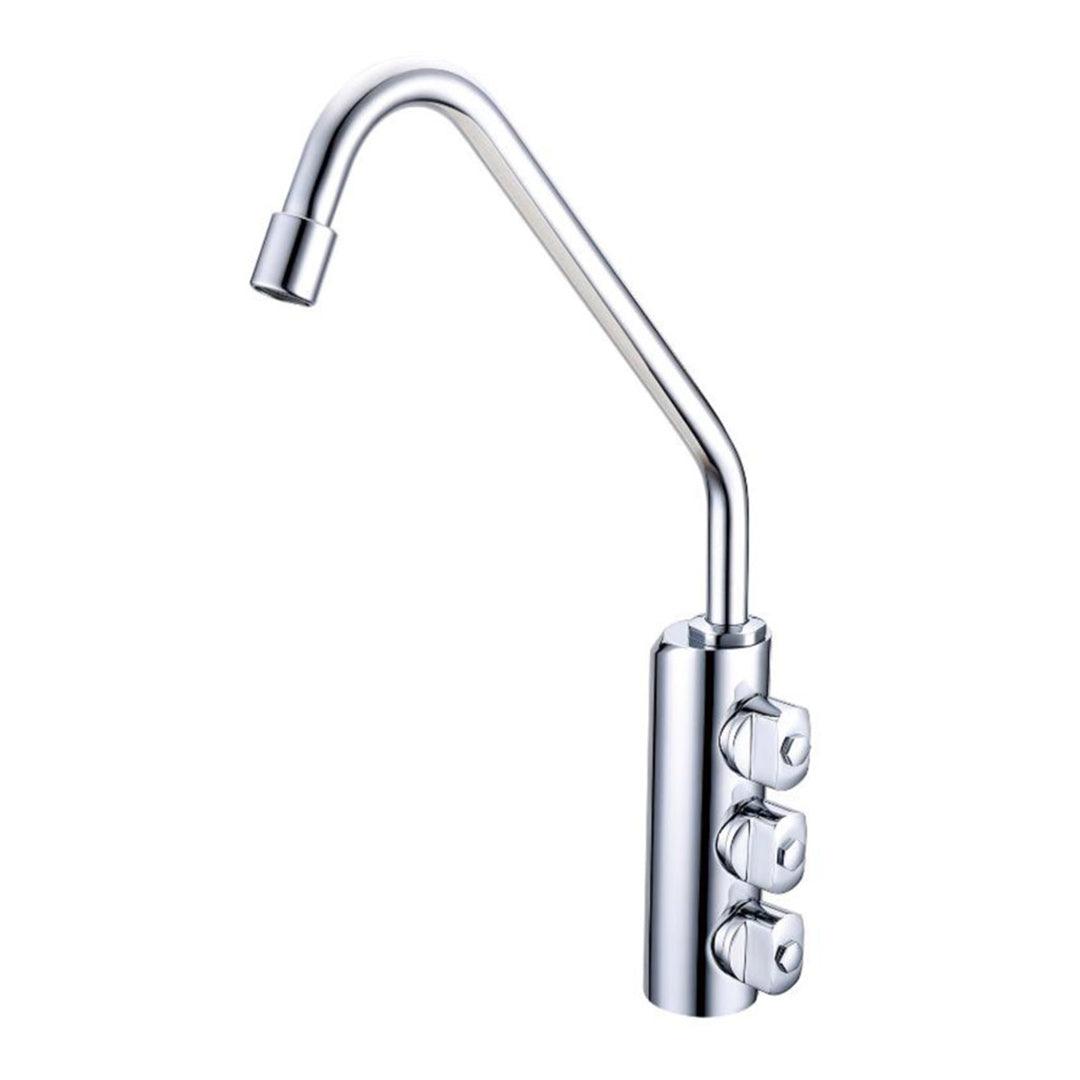 Mezclador 300 Grifo adicional de 3 vías para purificadores de 1/4” mm. Cromado