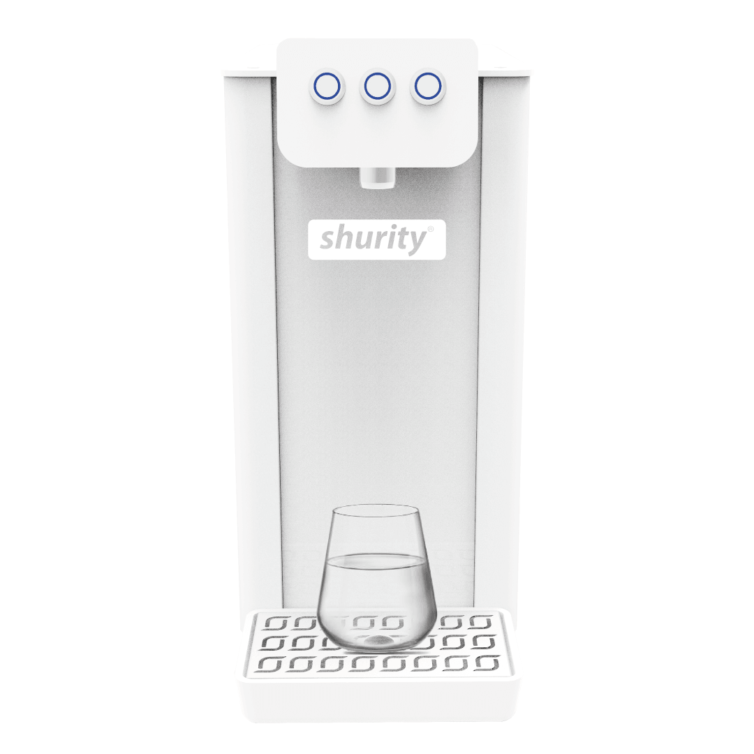 Refrigeratore acqua con Filtrazione Sopralavello 15Lt/h. Bianco – 3 Vie Liscia ambiente, fredda e gassata - AcquaVitale