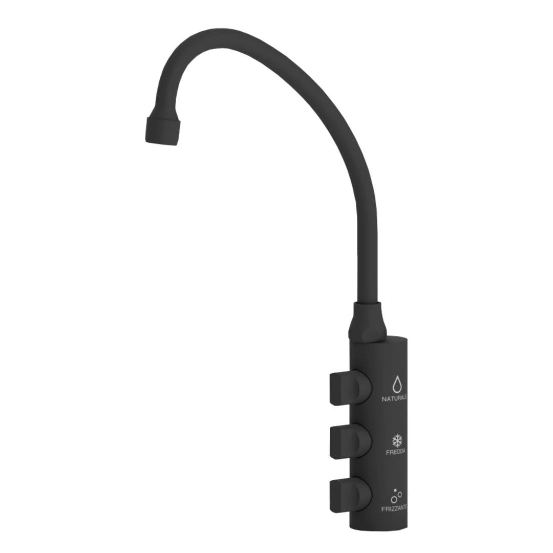 Mezclador Florencia Grifo adicional para purificadores 3 vías 6mm. Negro mate