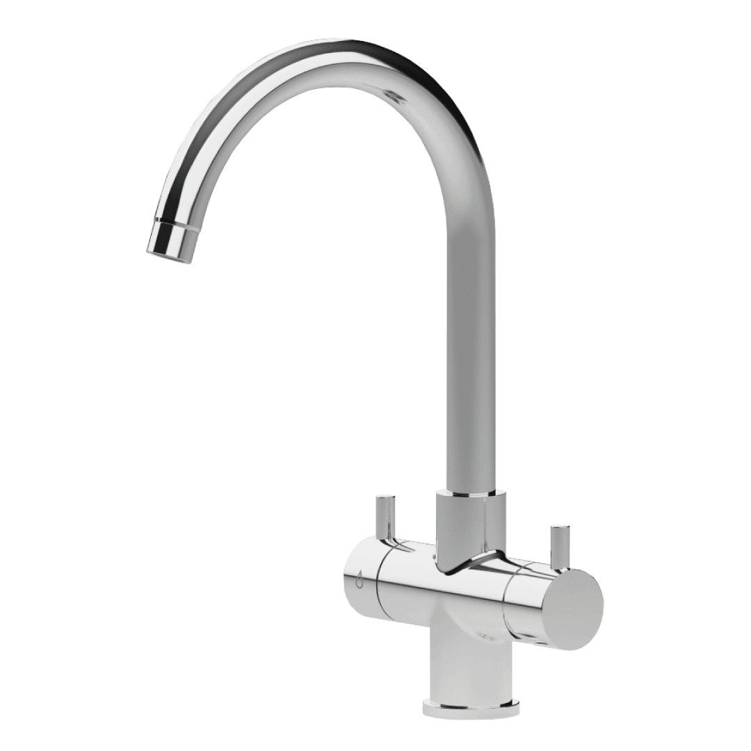 Grifo de cocina mezclador Verona de 5 vías y 3/8" cromado