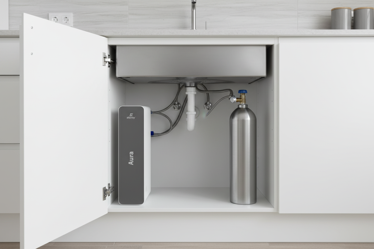 Depuratore Aura reale con CO2 sotto lavello