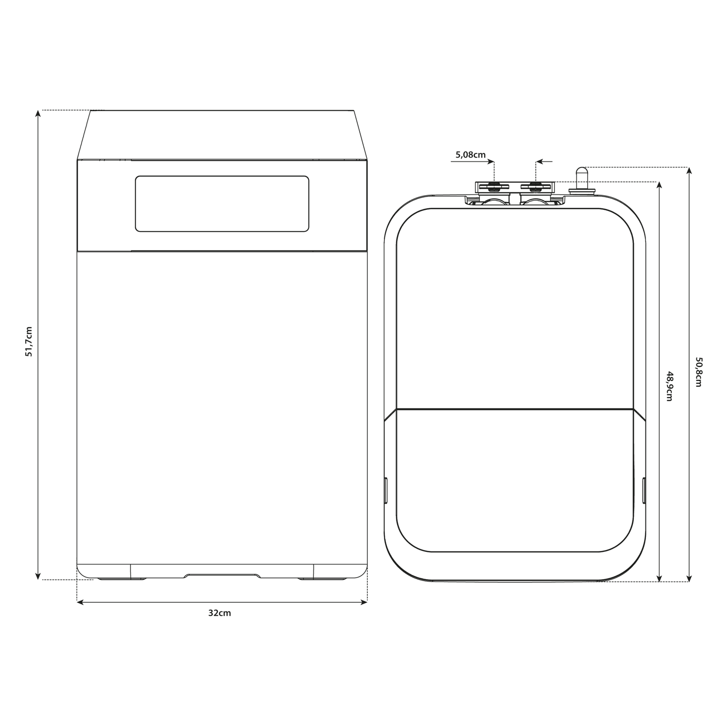Addolcitore Acqua Cube 10L Compatto | Elimina Calcare 1-2 Persone Smart