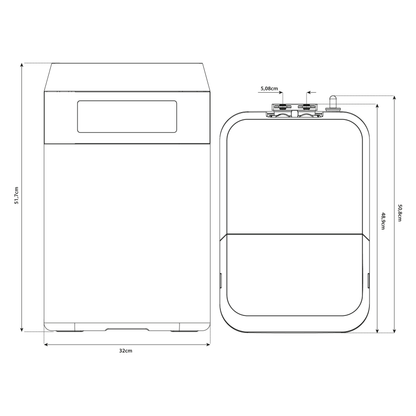 Addolcitore Acqua Cube 10L Compatto | Elimina Calcare 1-2 Persone Smart