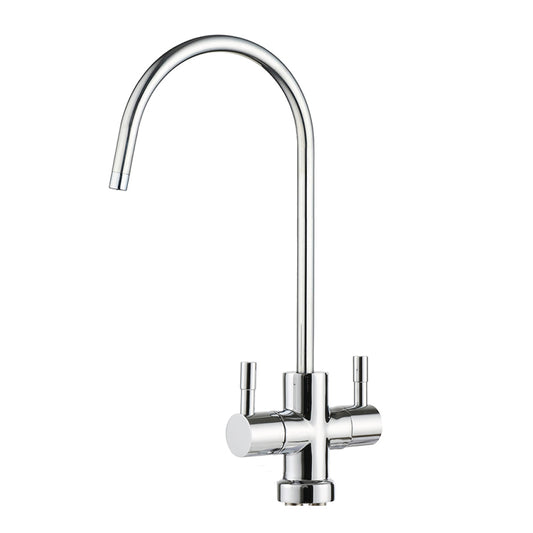 210 Rubinetto per Depuratori 2 Vie 1/4” – Cromo con Leva Miscelatore