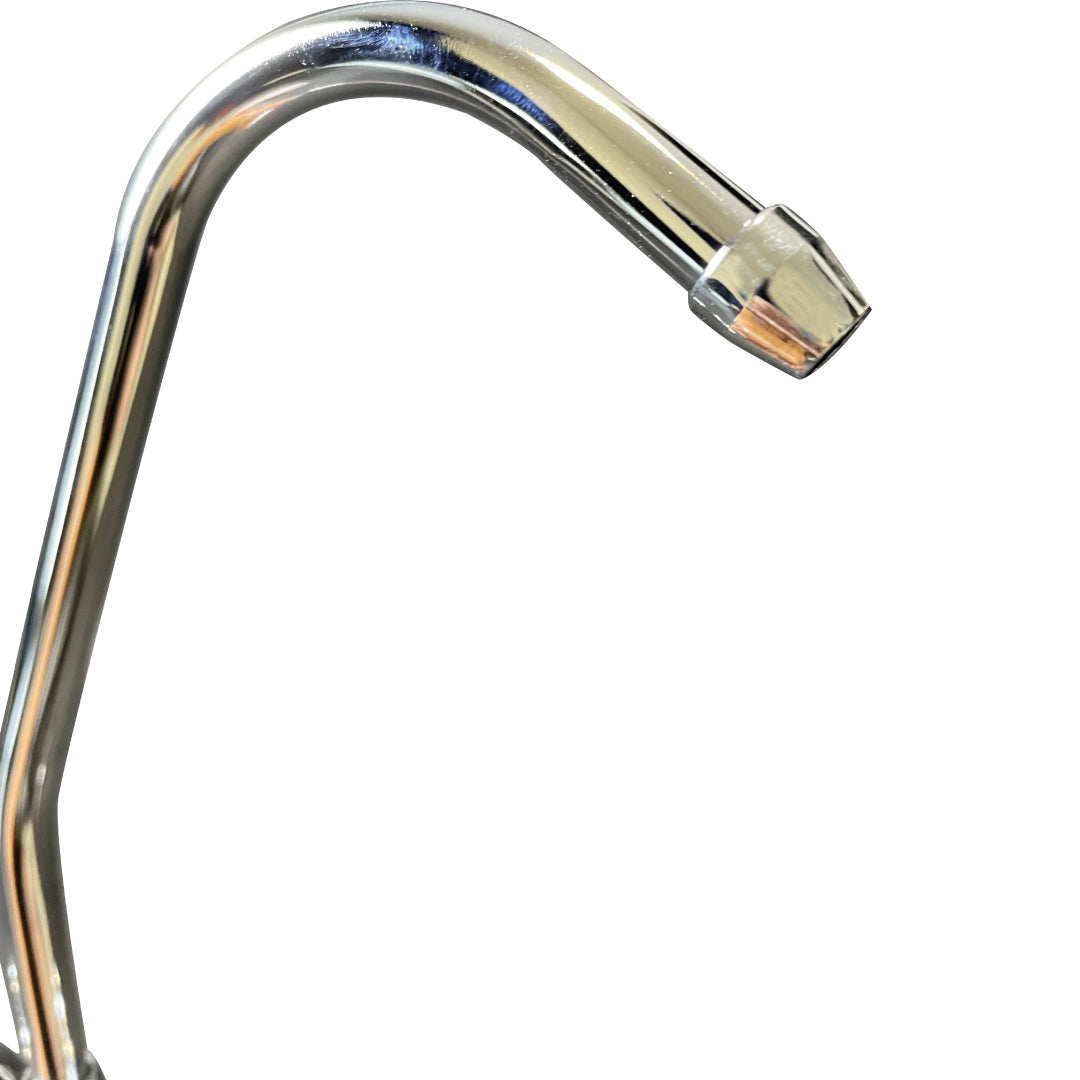 220 Grifo para purificadores de agua de 2 vías con columna de 1/4" - Cromado con manijas en forma de estrella