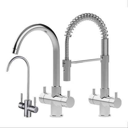 Purificador de agua por ósmosis inversa Oregon Plus Direct - Bajo fregadero, de dos vías, con y sin gas, 200 GPD