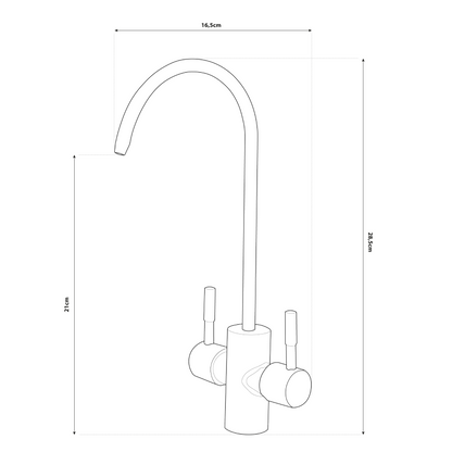 Primary Rubinetto per Depuratori 2 Vie 1/4” – Acciaio Inox Satinato