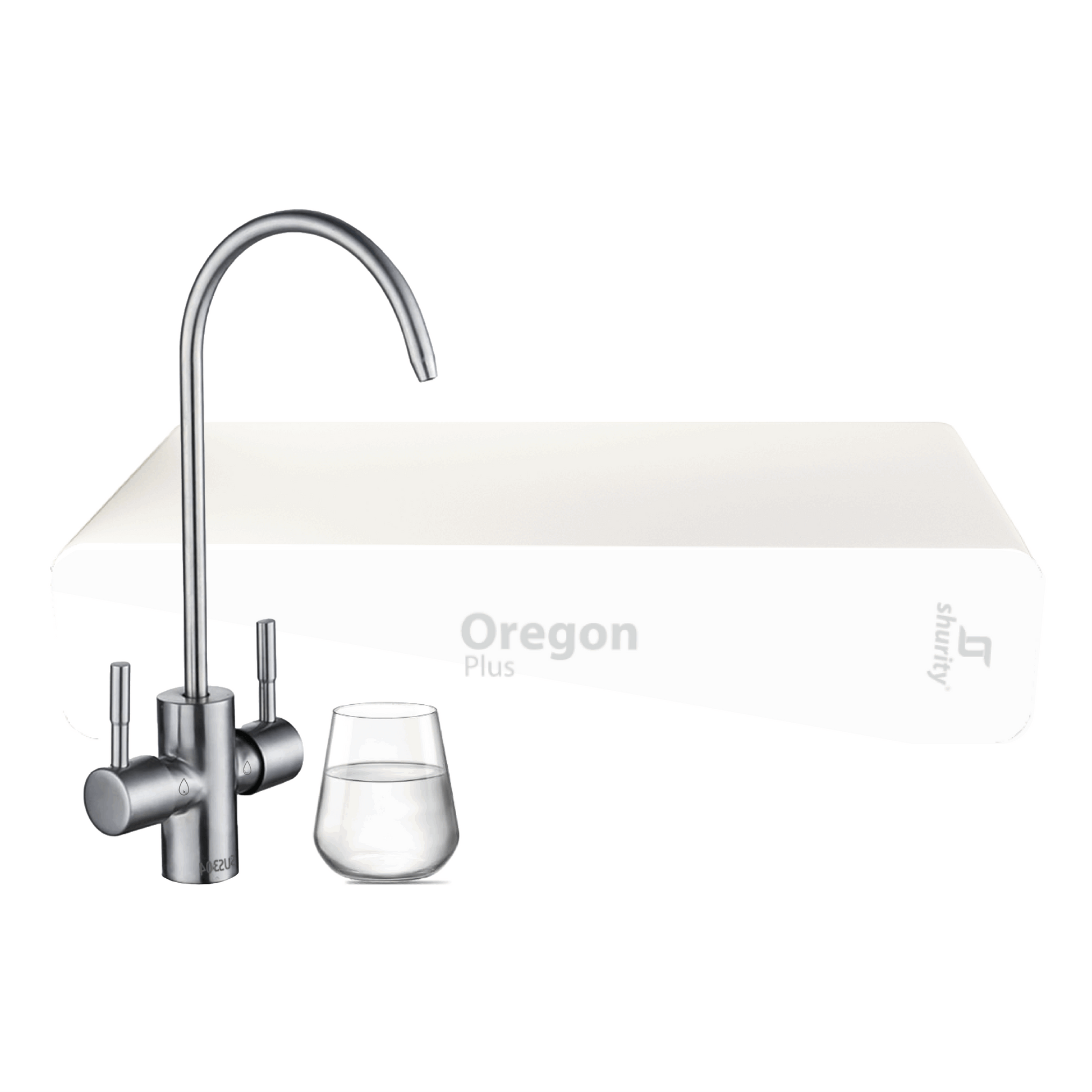 Depuratore acqua Oregon Plus 2 vie Shurity con rubinetto cromato, sistema osmosi inversa AcquaVitale