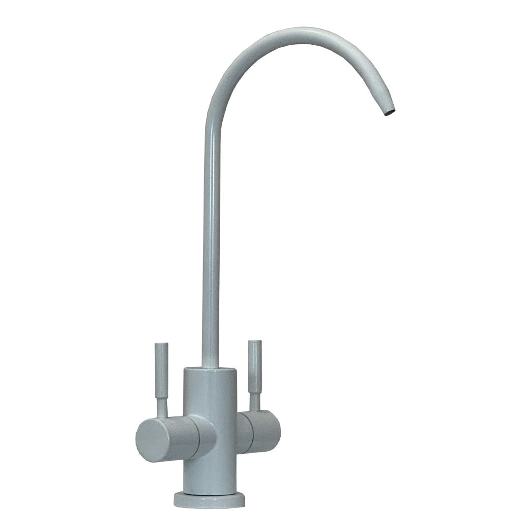 210 Grifo para purificadores de agua de 2 vías 1/4” – Blanco con palanca mezcladora
