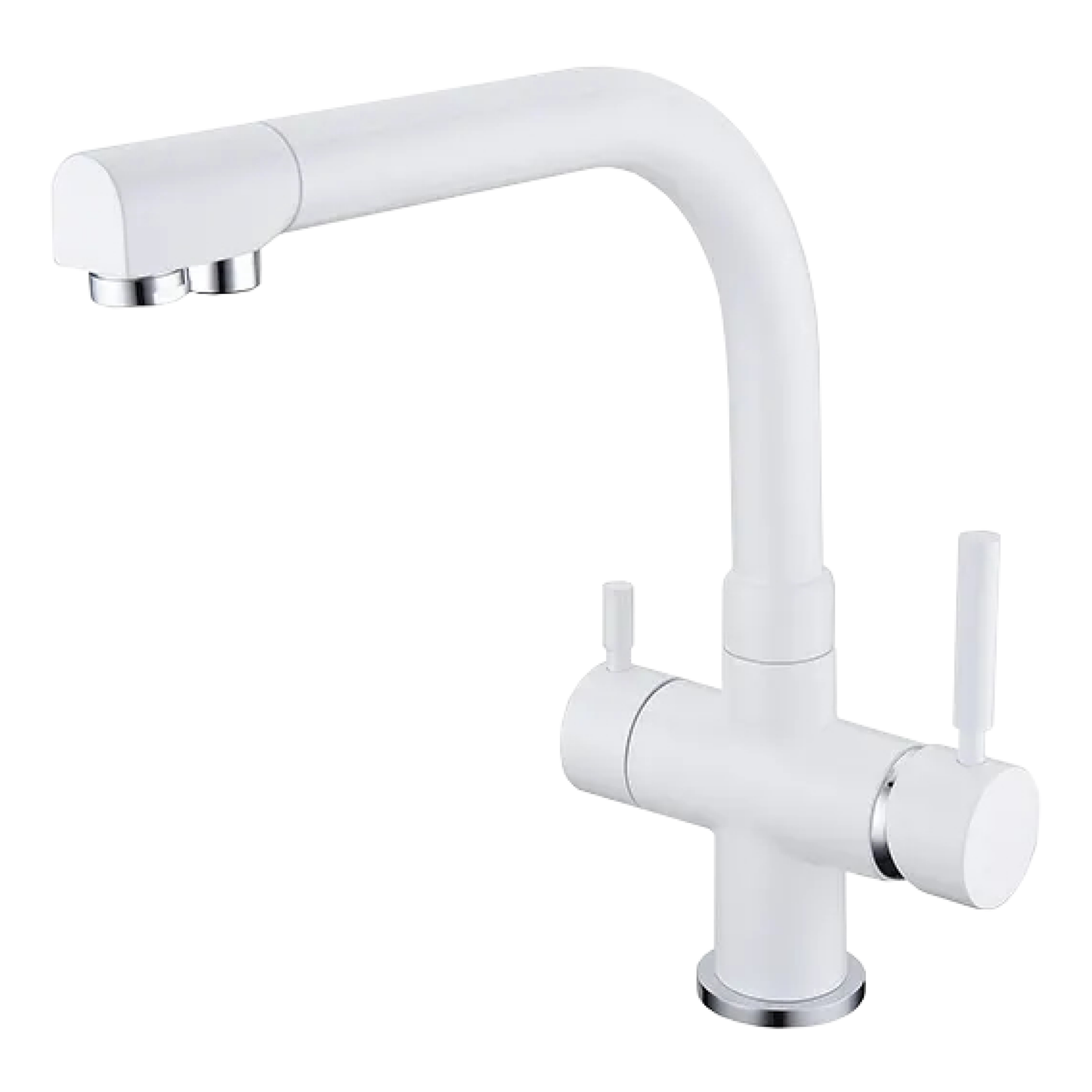 Grifo de cocina mezclador 380 de 3 vías y 3/8" negro mate