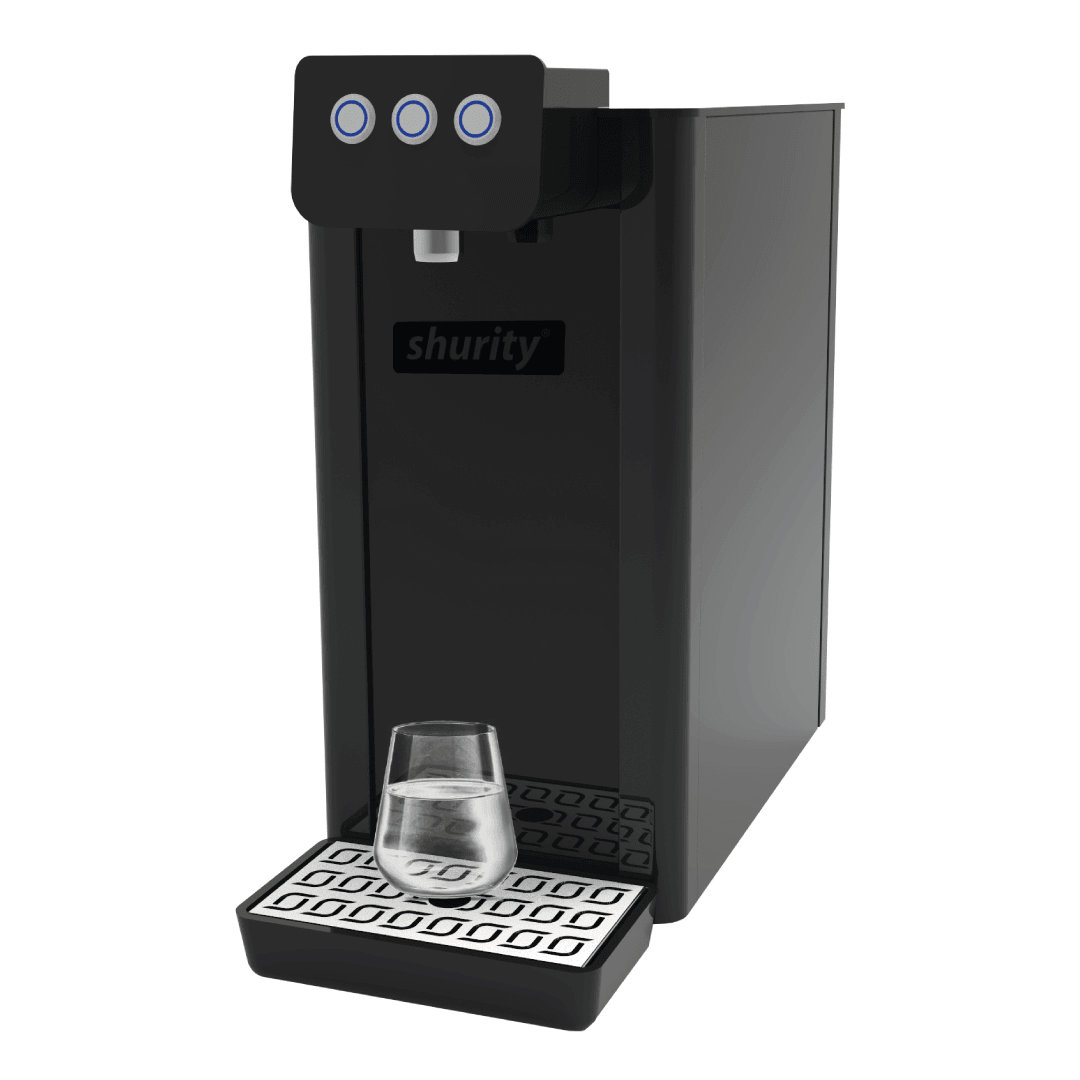 Kansas Refrigeratore acqua con Filtrazione Sopralavello 15Lt/h. Nero – 3 Vie Liscia ambiente, fredda e gassata - AcquaVitale