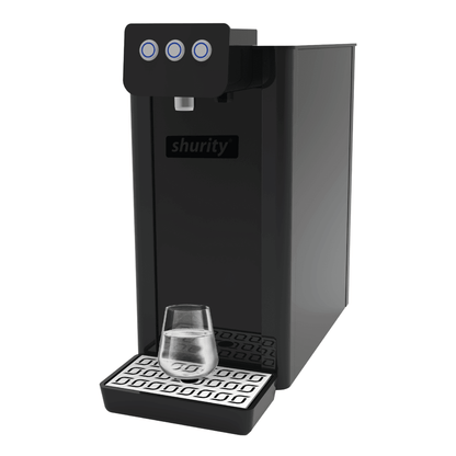Kansas Refrigeratore acqua con Filtrazione Sopralavello 15Lt/h. Nero – 3 Vie Liscia ambiente, fredda e gassata - AcquaVitale