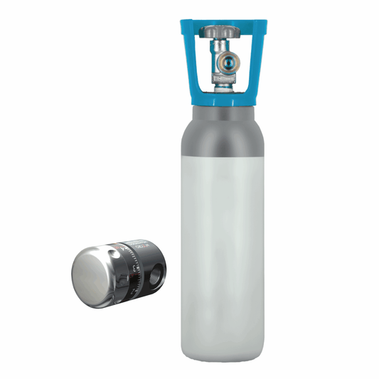 Kit gasatura – Bombola Co2 in acciaio ricaricabile 4Kg + Riduttore di pressione