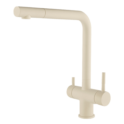 Grifo de cocina mezclador 382 con ducha extraíble de 3 vías 3/8” Cromo