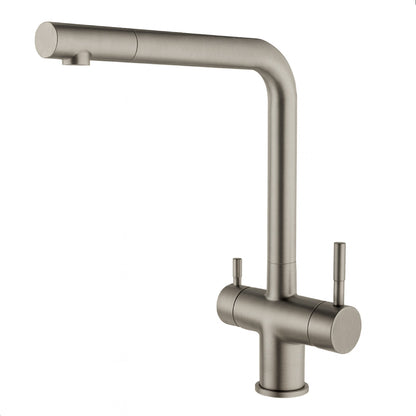 Grifo de cocina mezclador 382 con ducha extraíble de 3 vías 3/8” Cromo