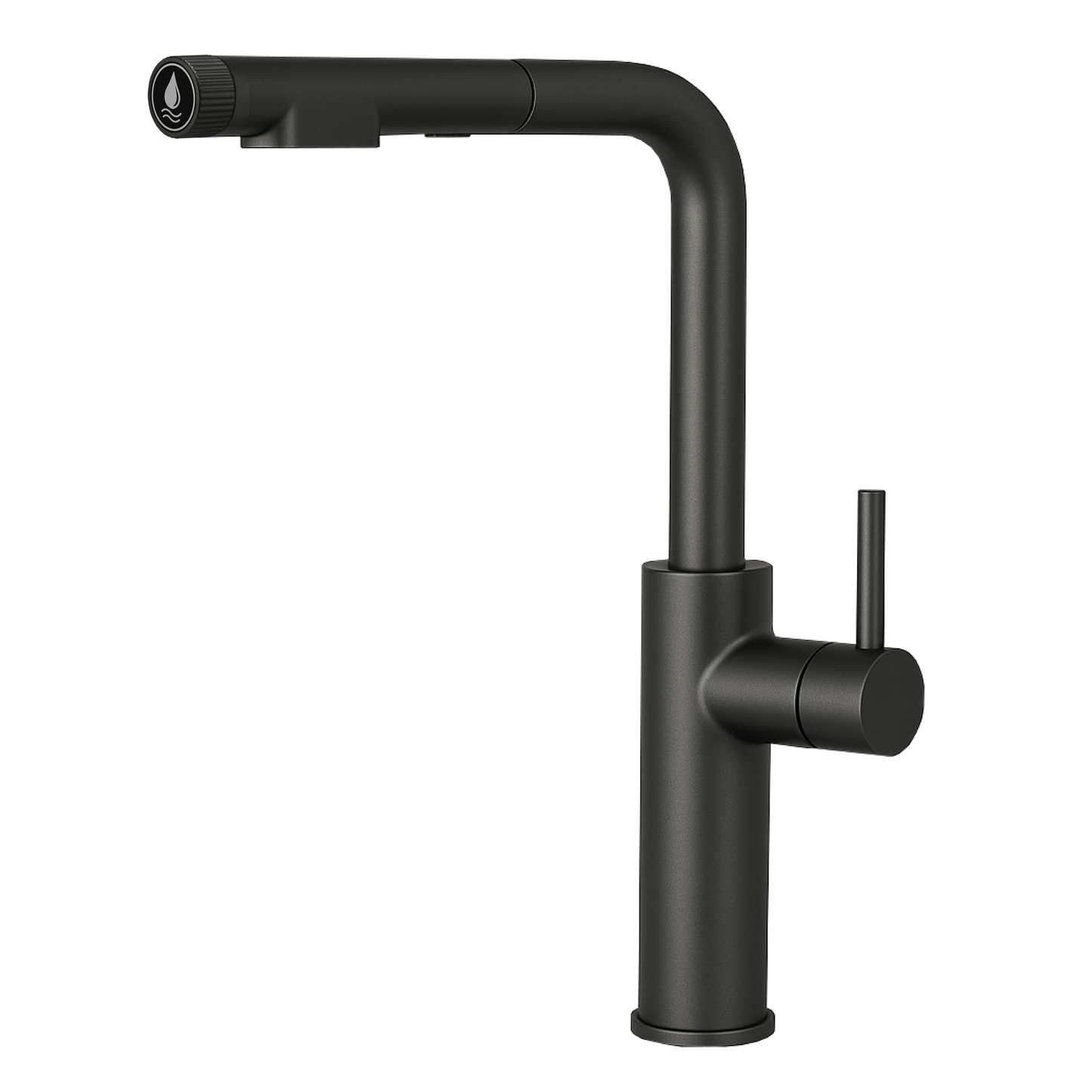 384 Rubinetto da cucina con Doccetta estraibile 3 vie Grigio Metalizzato