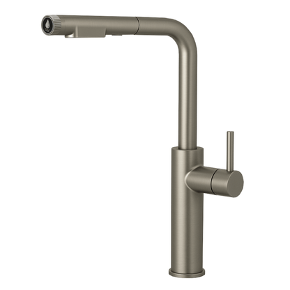 384 Rubinetto da cucina con Doccetta estraibile 3 vie Nickel Spazzolato