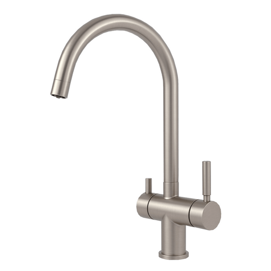 Grifo de cocina de 5 vías 512 de 3/8" de níquel cepillado y acero inoxidable