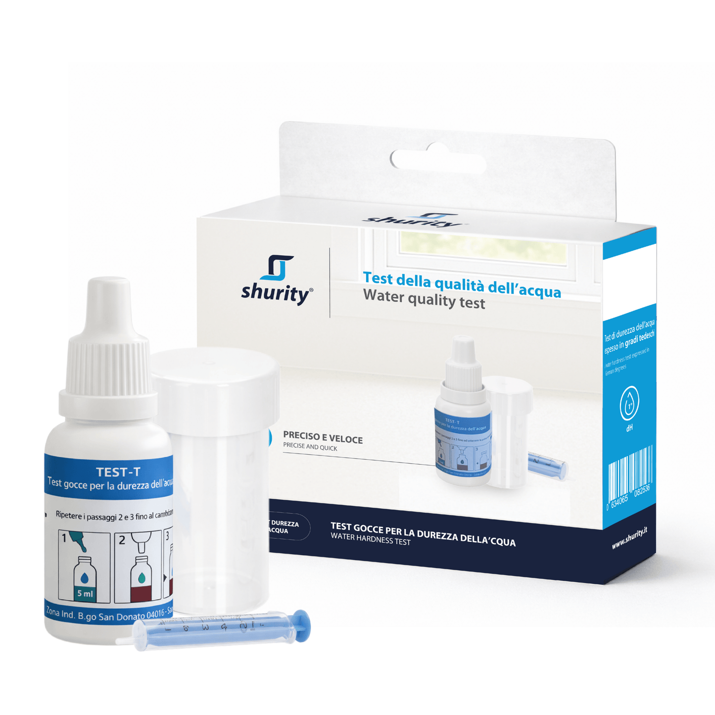 Test Durezza Acqua Titrant Shurity | Misura Calcare °F Gradi Francesi