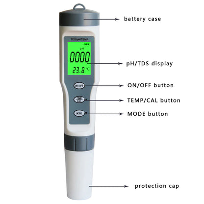 Tester 3 in 1 TDS pH Temperatura Digitale | Misura Completa Acqua
