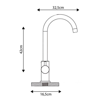 410 Rubinetto da cucina 4 vie 3/8″ Nero Opaco - AcquaVitale