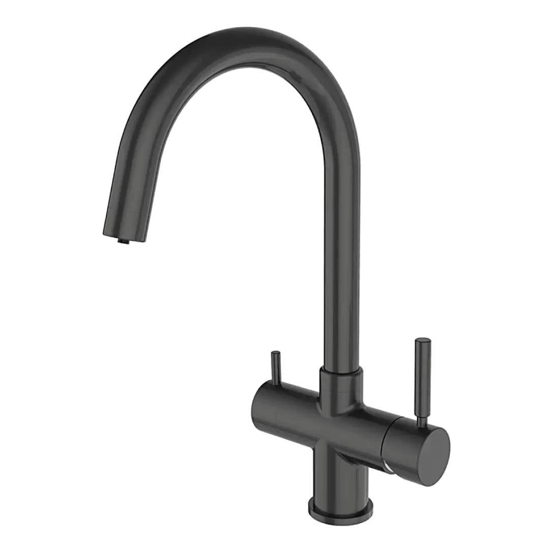 410 Rubinetto da cucina 4 vie 3/8″ Nero Opaco - AcquaVitale