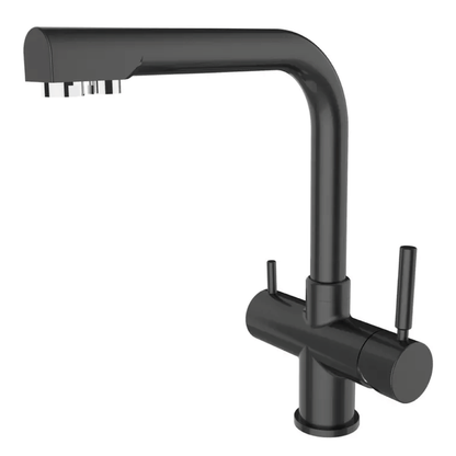 Rubinetto Cucina 4 Vie 420 Nero Opaco | Compatto Design Moderno | AcquaVitale®