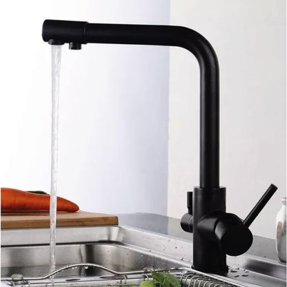 Rubinetto Cucina 4 Vie 420 Nero Opaco | Compatto Design Moderno | AcquaVitale®
