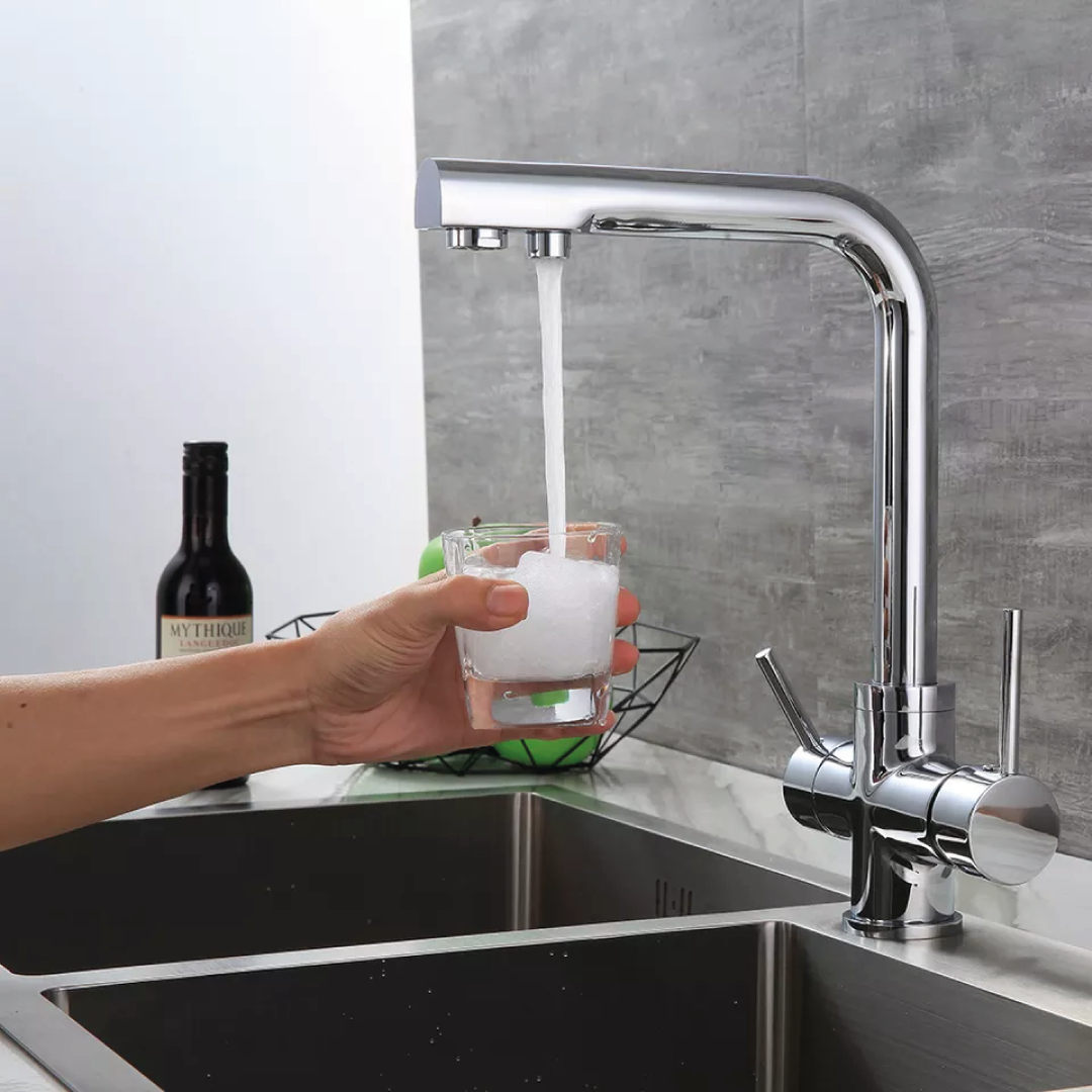 Rubinetto Cucina 4 Vie 420 Cromo | Compatto e Funzionale | AcquaVitale®