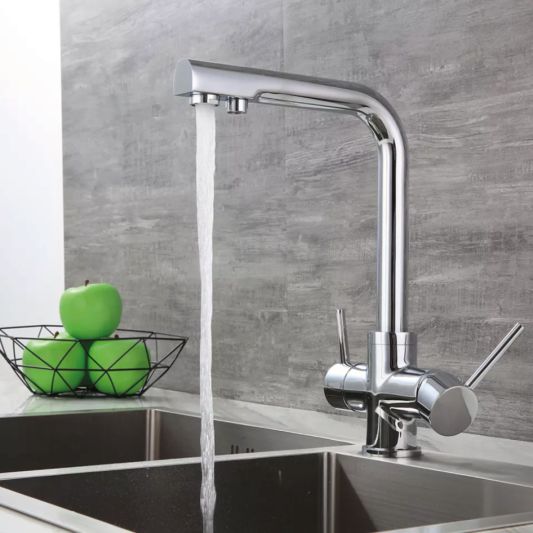 Rubinetto Cucina 4 Vie 420 Cromo | Compatto e Funzionale | AcquaVitale®