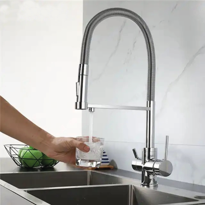 Rubinetto Cucina 4 Vie 460 con Doccetta Cromo | Installazione Universale | AcquaVitale®