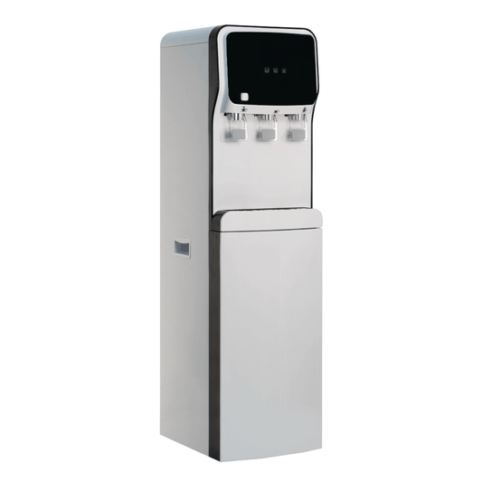 Dispensador de agua fría de columna fría con ultrafiltración: 3 vías de agua fría, caliente y ambiental