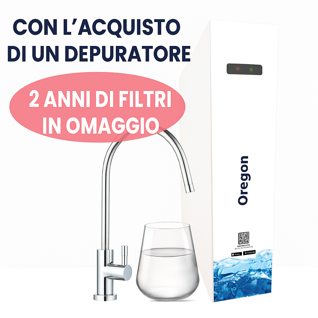 Oregon Depuratore acqua con Osmosi Inversa diretta Sottolavello – 1 via, Liscia 200GPD