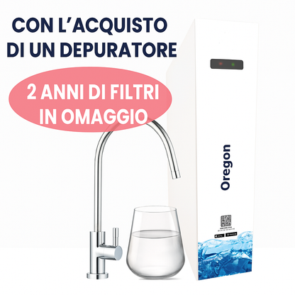 Purificador de agua Oregon con ósmosis inversa directa debajo del fregadero - 1 vía, suave 200GPD