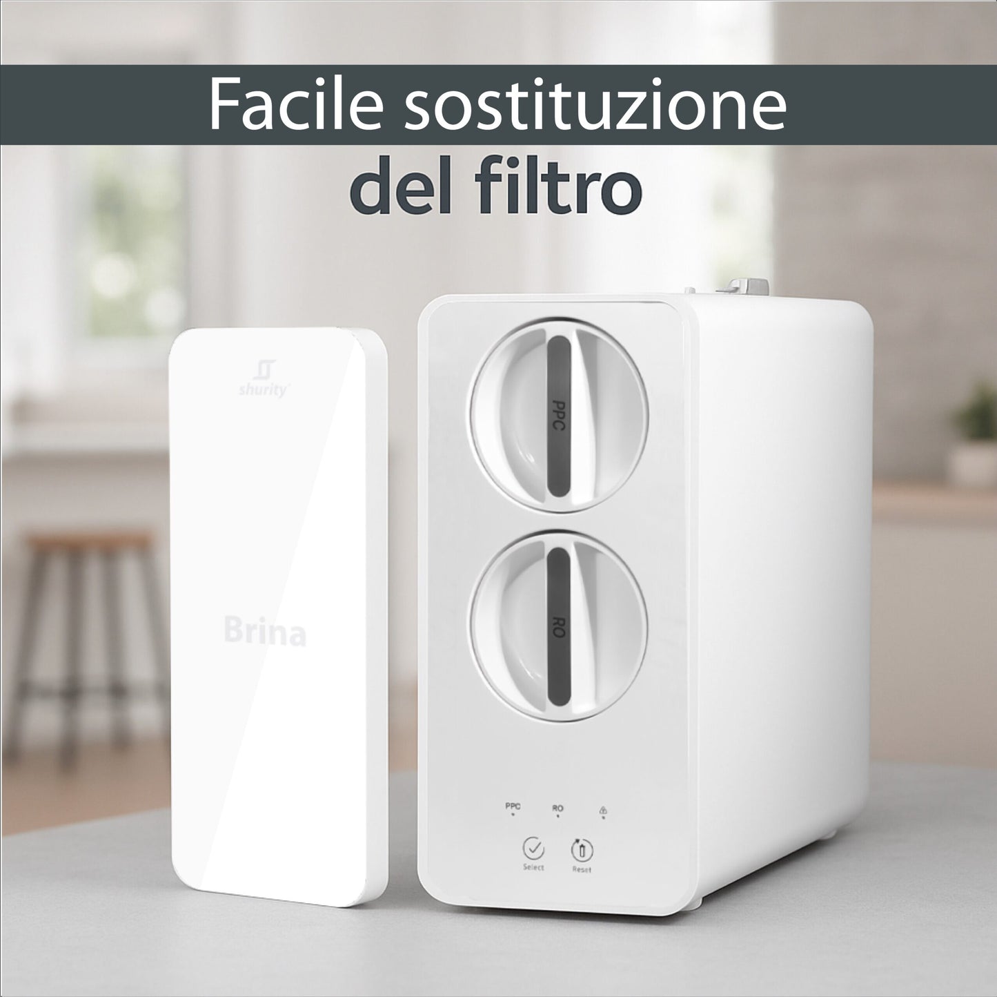 Purificador de ósmosis inversa Brina - Debajo del fregadero, unidireccional, agua sin gas, 600 GPD