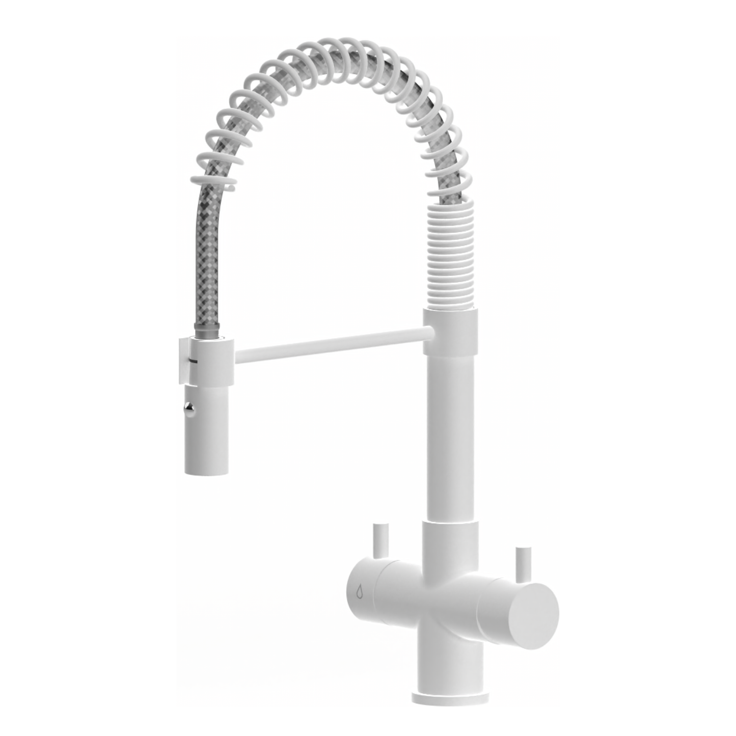 Grifo de cocina de resorte de 3 vías Milano 3/8” Cromo