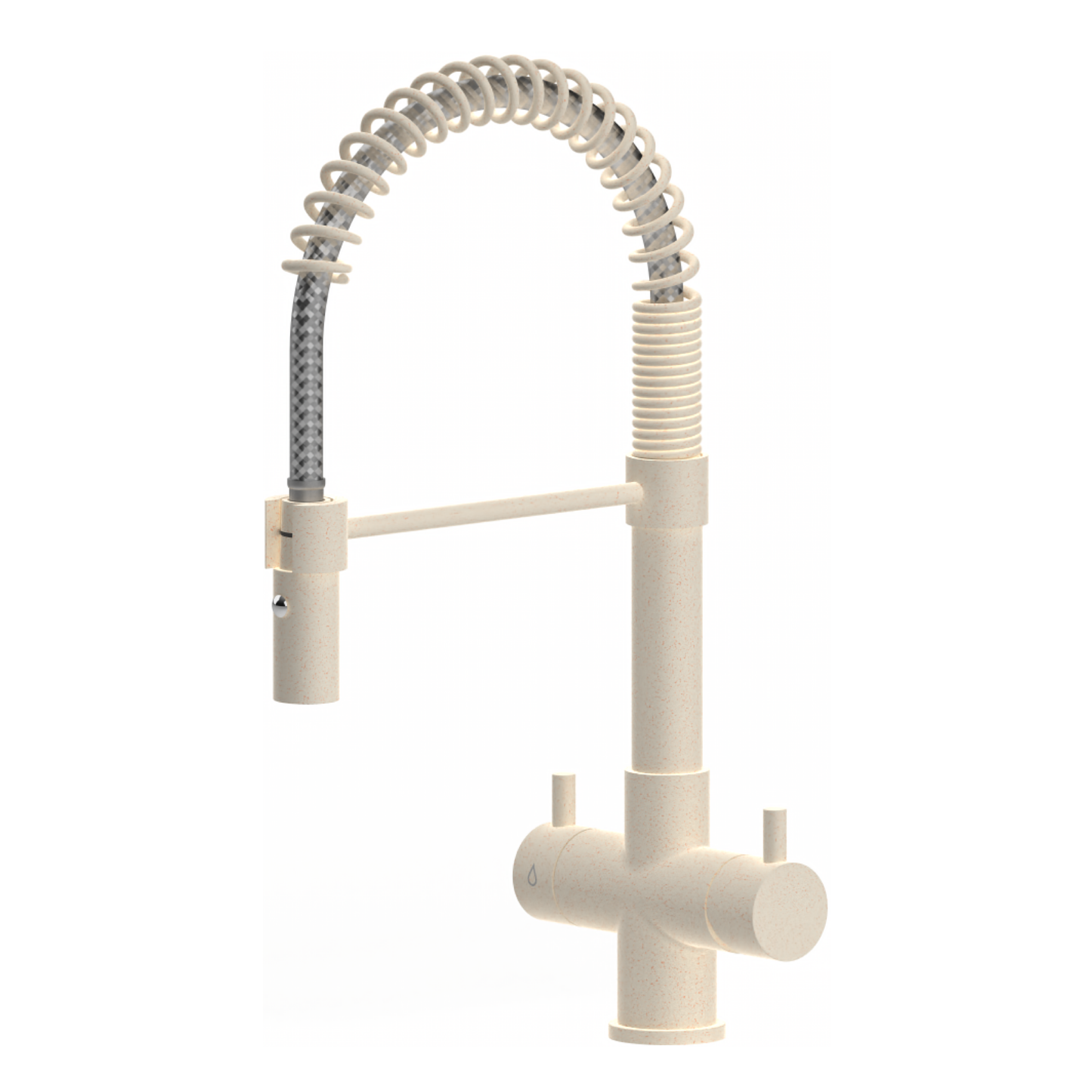 Grifo de cocina de resorte de 3 vías Milano 3/8” Cromo