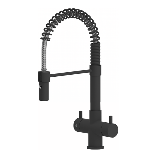 Copenaghen Rubinetto Cucina 4 Vie Nero Opaco | AcquaVitale®