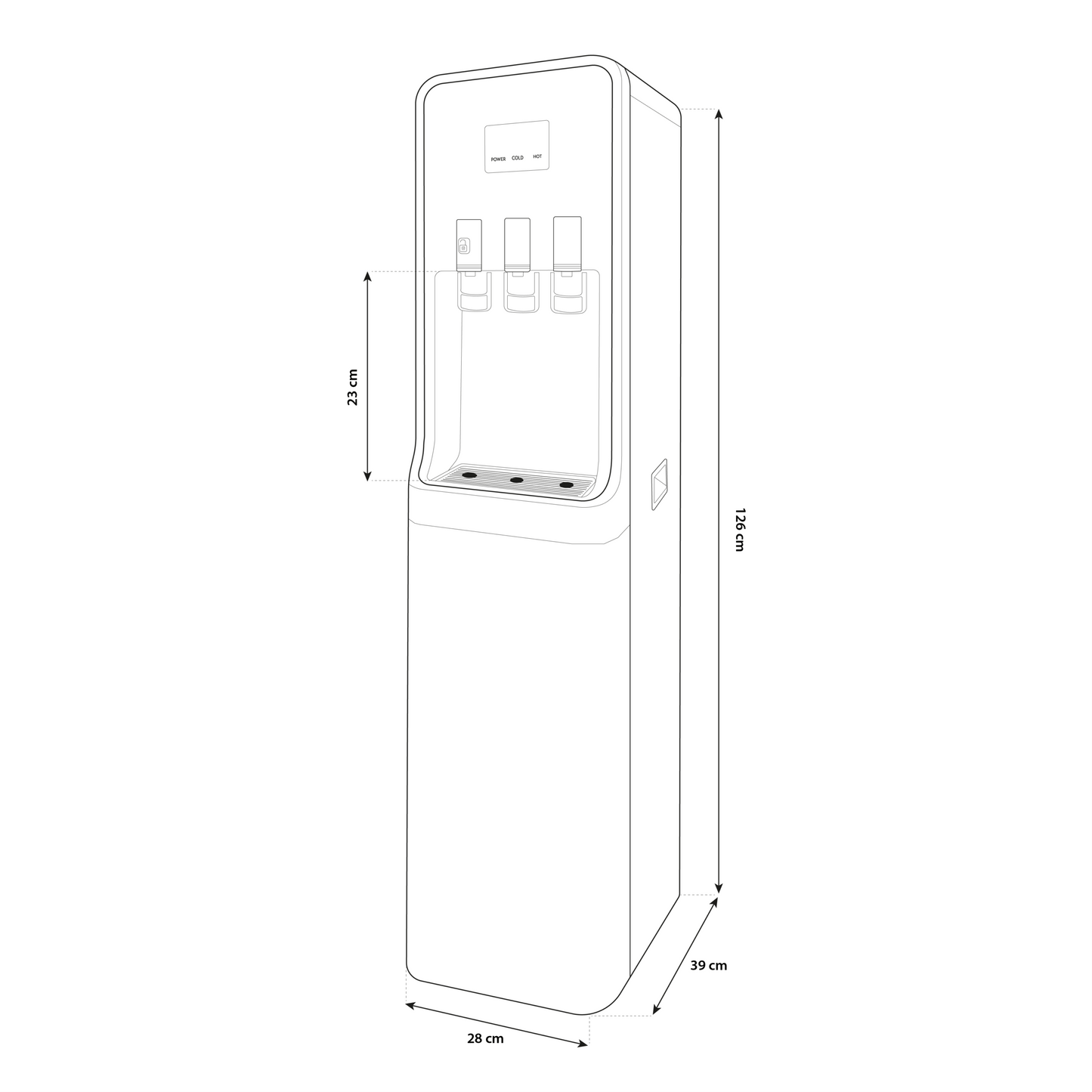 Luvia – Dispenser Acqua a Colonna Fredda, Calda e Ambiente