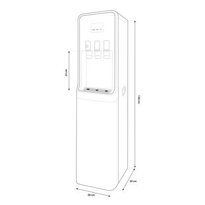 Luvia – Dispenser Acqua a Colonna Fredda, Calda e Ambiente