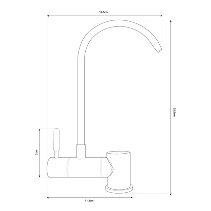 Simple Rubinetto di Prelievo 1 Via Abbattibile Sottofinestra per Depuratori d’acqua 1/4” Bianco