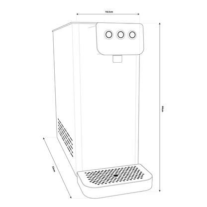 Oklahoma Encimera – Enfriador de Agua Lisa, Fría y Carbonatada con Ósmosis Inversa | AcquaVitale®