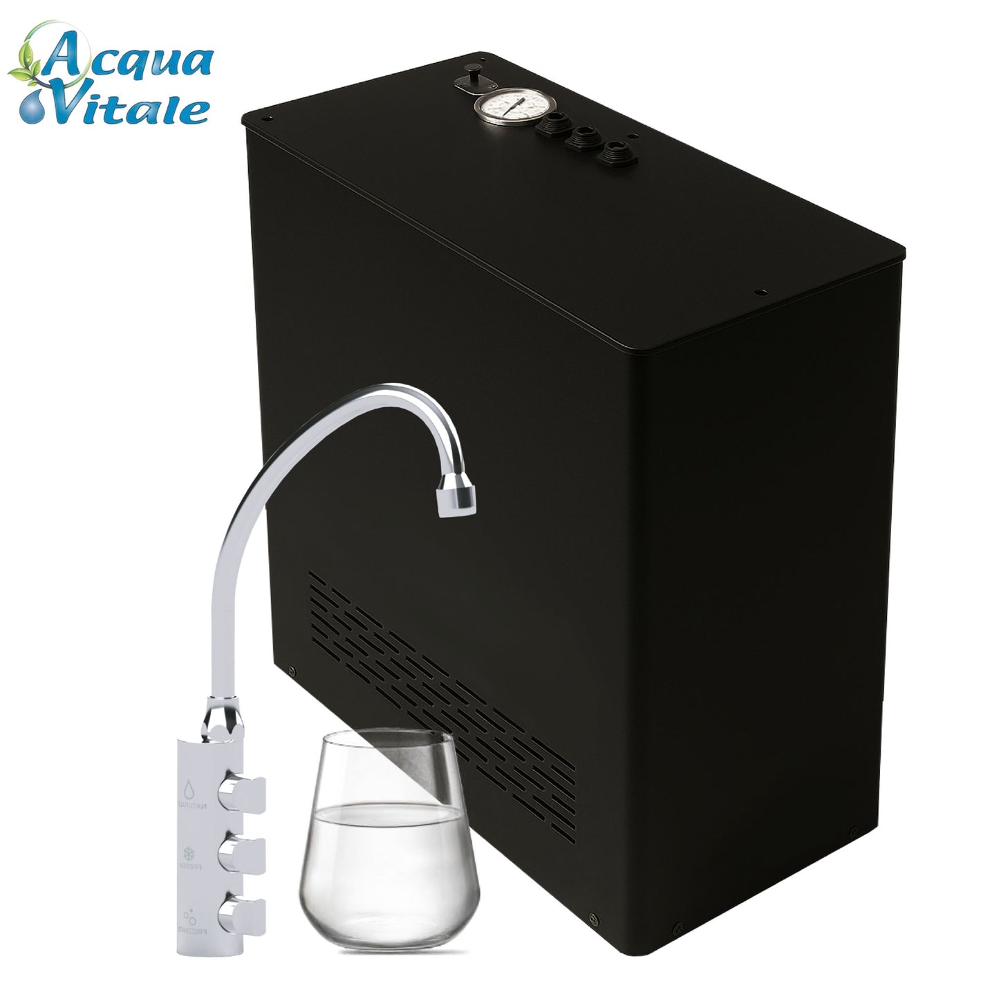 Enfriador de agua Oklahoma con ósmosis inversa directa debajo del fregadero - 3 vías, suave, carbonatada y fría