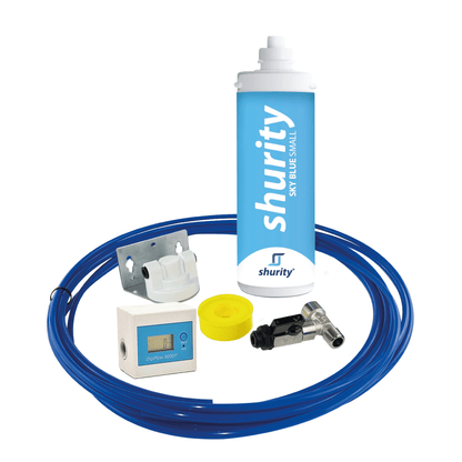 Kit Microfiltrazione acqua con filtro Sky Blue Small con Rubinetto unico 3 Vie Modello Verona Cromo – Acqua Liscia - AcquaVitale