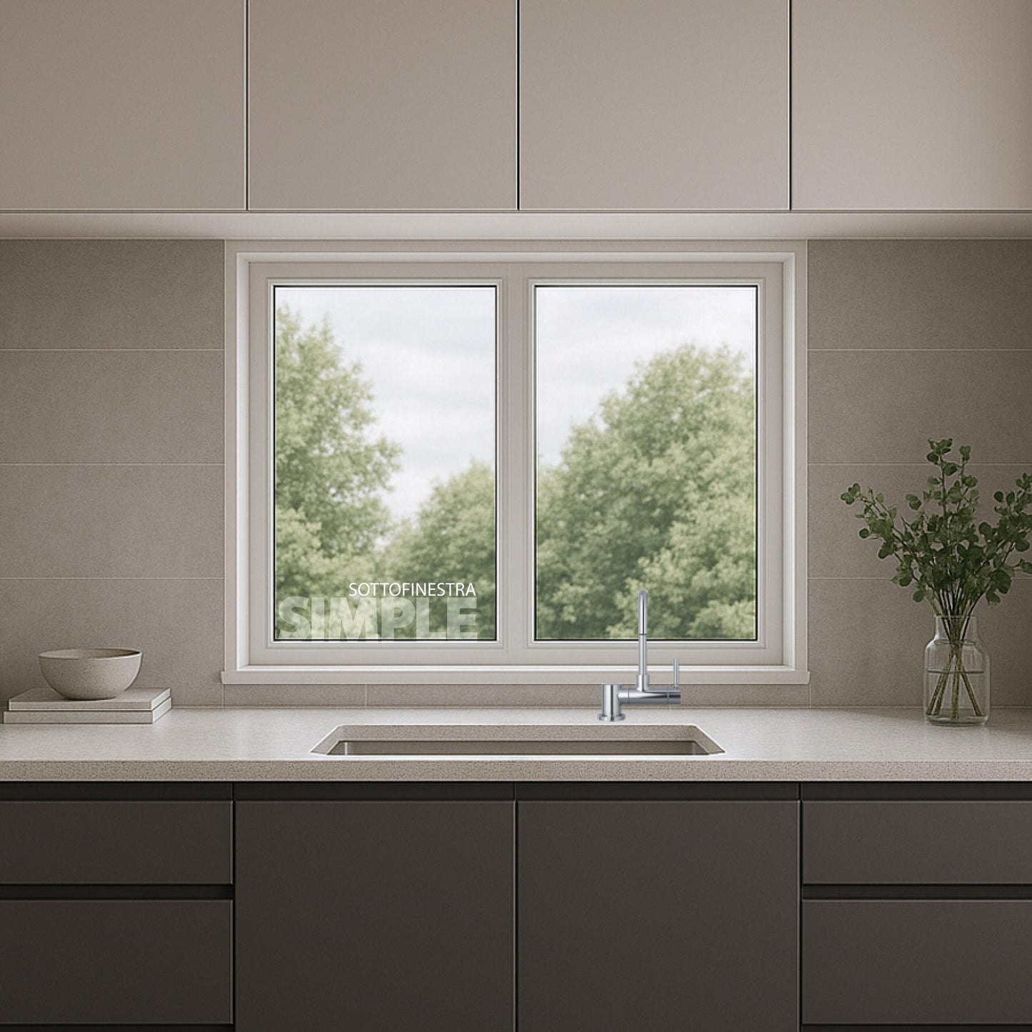 Simple Rubinetto di Prelievo 1 Via Abbattibile Sottofinestra per Depuratori d’acqua 1/4” Bianco