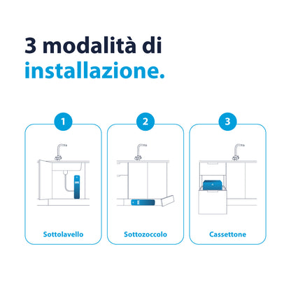 Drop – Depuratore Acqua a Microfiltrazione Sottolavello | Senza Corrente