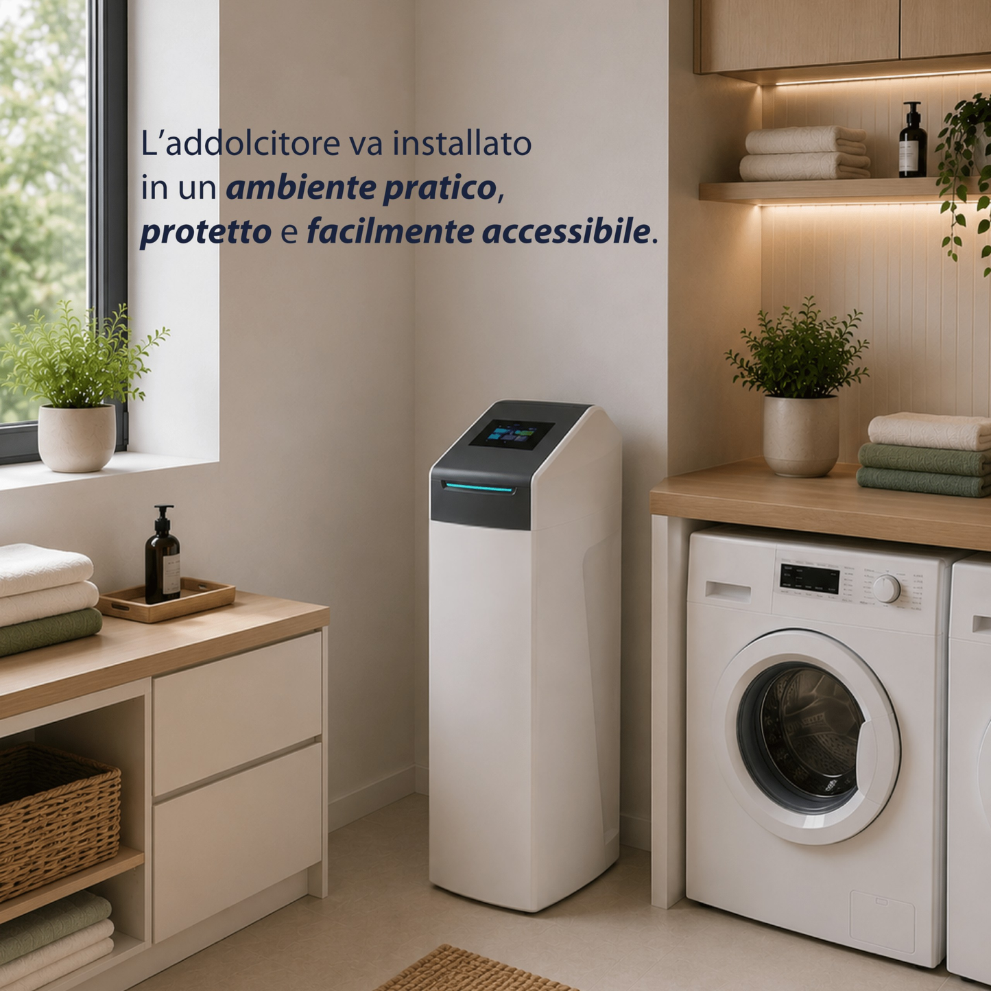 Shield Smart WiFi – Addolcitore Acqua Cabinato 30L | 4-6 Persone