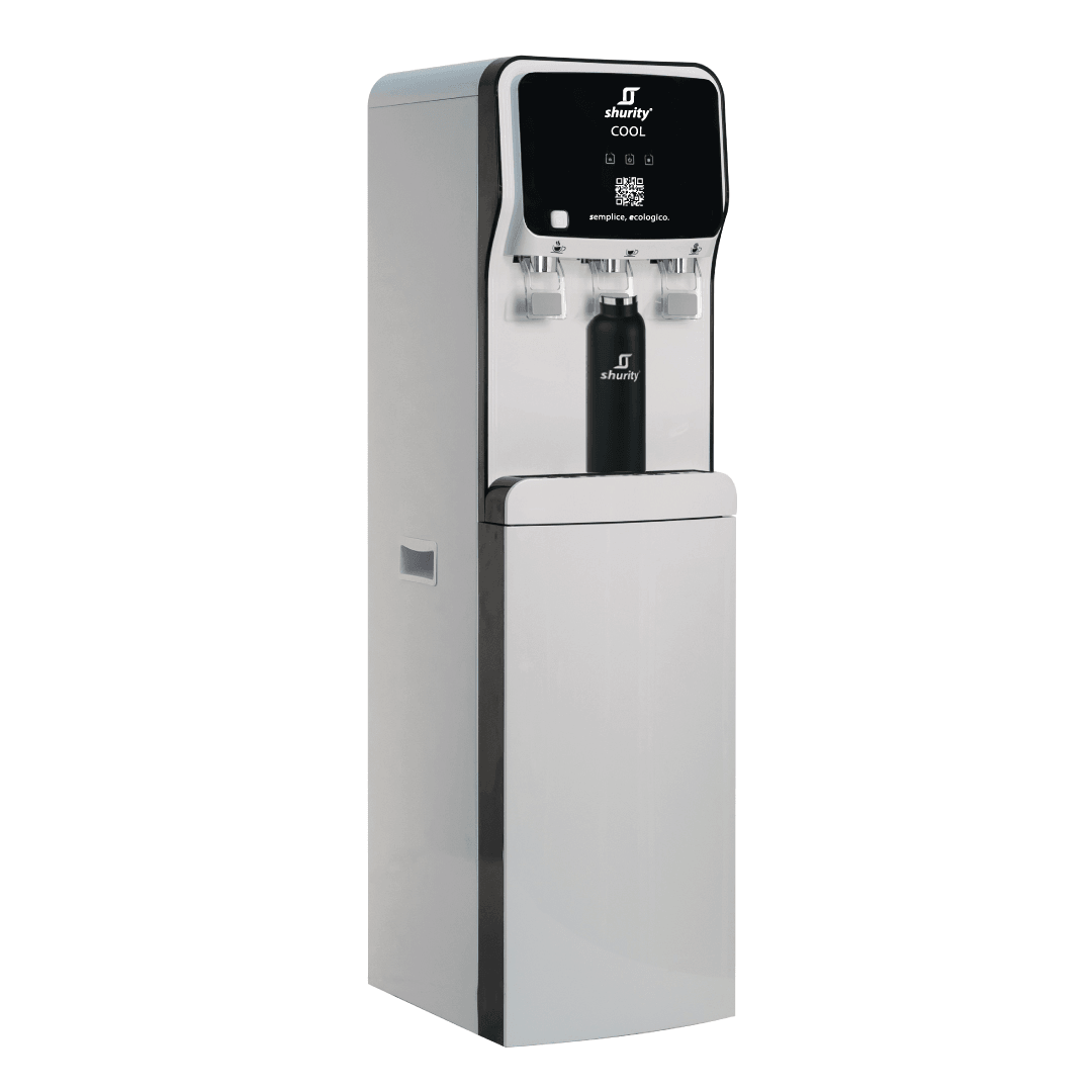 Cool Dispenser Acqua Refrigerata a Colonna con Osmosi Inversa – 3 vie acqua fredda, calda e ambiente - AcquaVitale
