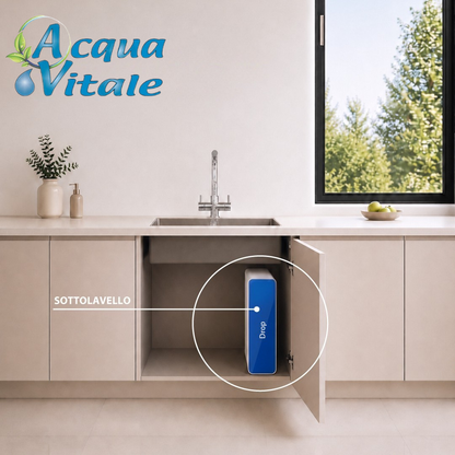 Drop – Depuratore Acqua a Microfiltrazione Sottolavello | Senza Corrente