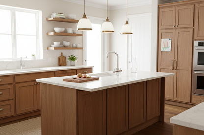 Rubinetto Sorrento cromo versatile in cucina transitional legno medio accogliente